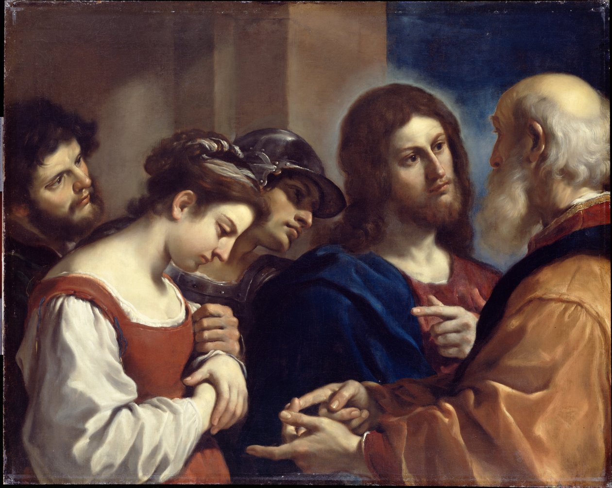 Kvinden, der blev taget i ægteskabsbrud af Guercino