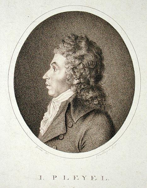 Ignaz Joseph Pleyel (1757-1831) graveret af F.W. Nettling af Guerin (after)