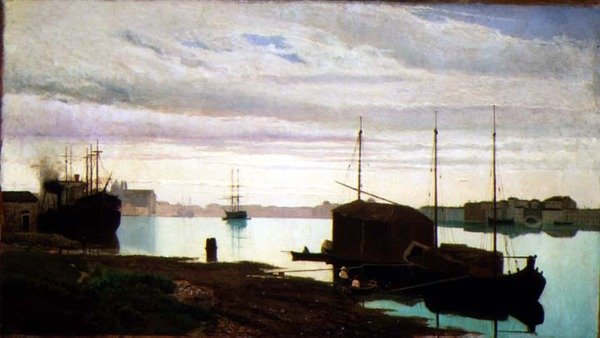 Giudecca-kanalen, Venedig af Guglielmo Ciardi