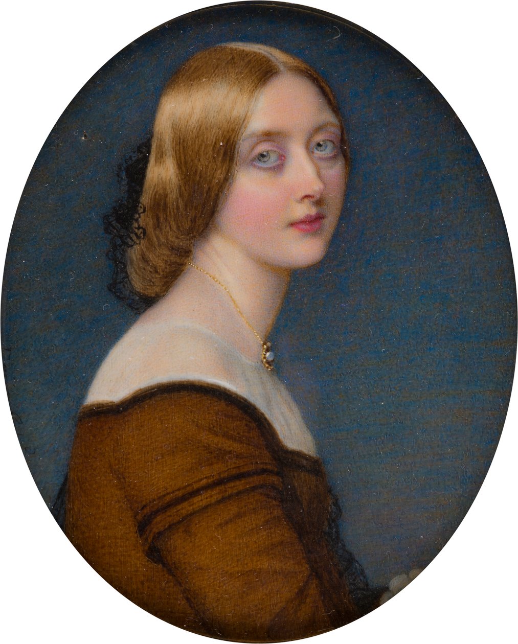 Portræt af en ukendt dame, ca. 1840-73 (olie på lærred) af Guglielmo Faija