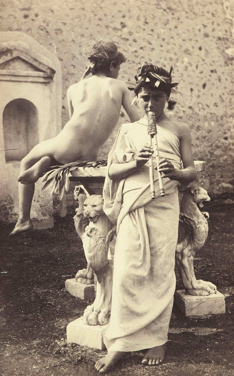 Studie af to drenge C.1898 af Guglielmo Plüschow