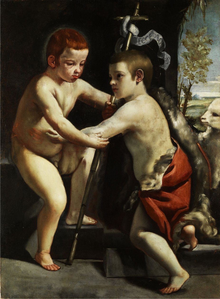Jesusbarn med drengen John af Guido Cagnacci