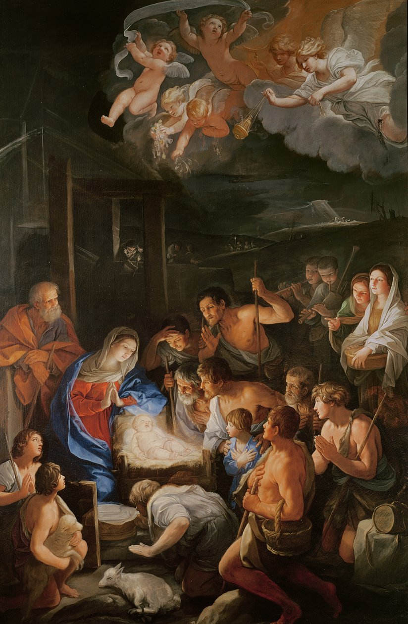Tilbedelse af hyrderne, 1642 af Guido Reni