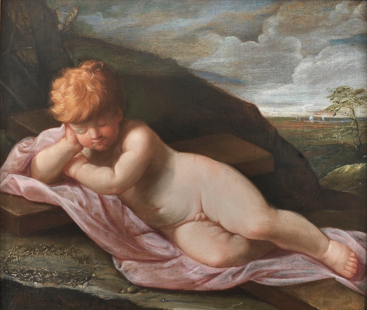 Jesusbarn sover på korset af Guido Reni