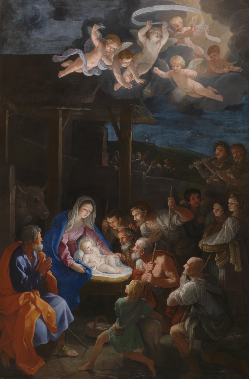 Fødselen om natten, 1640 af Guido Reni