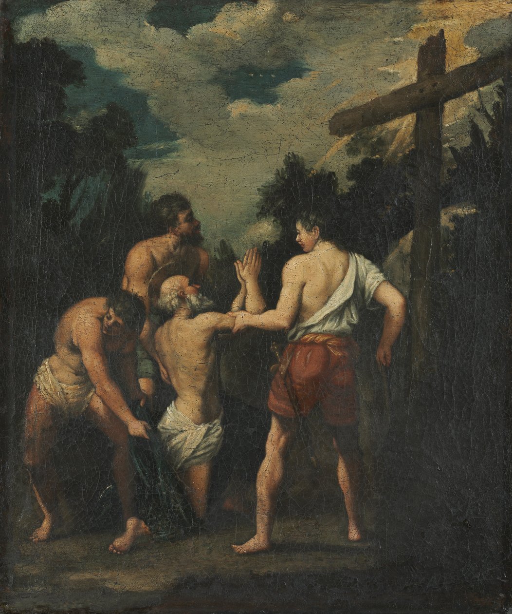 Sankt Andreas martyrium af Guido (after) Reni