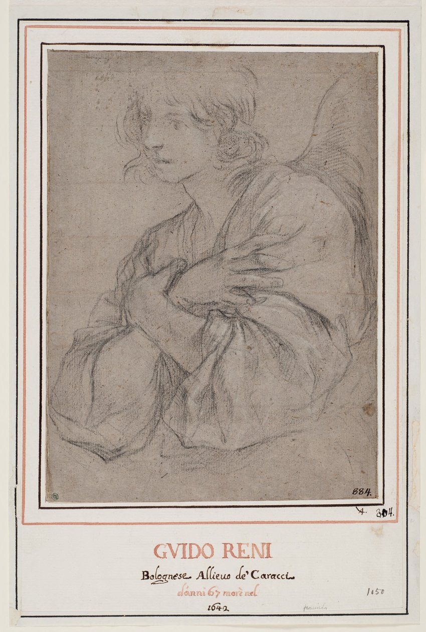 En engel med armene over kors af Guido Reni