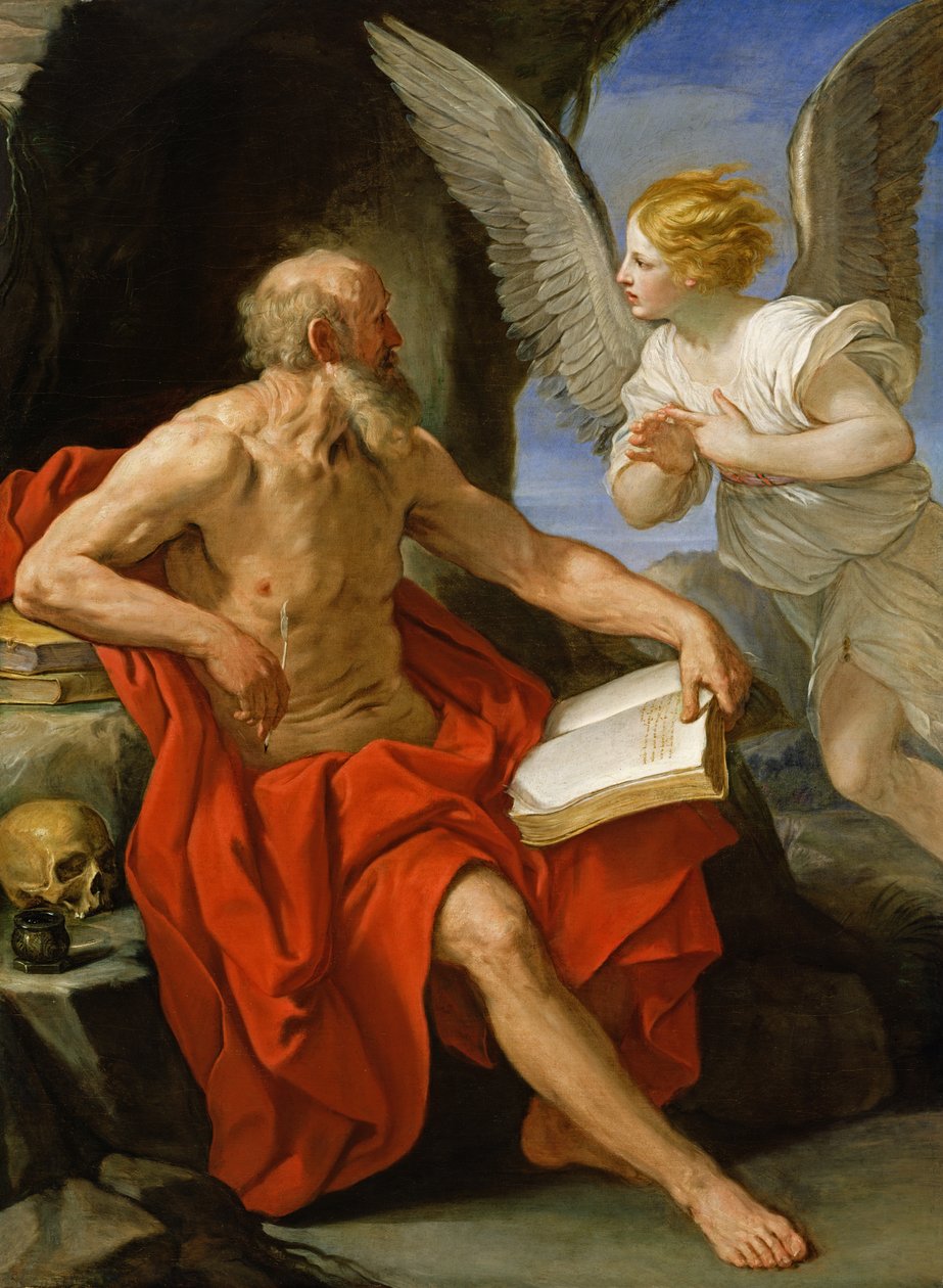 Englen viser sig for St. Hieronymus, ca. 1640 af Guido Reni