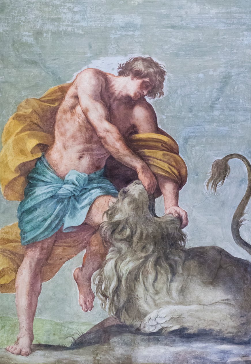 Loftfresker af værelset til Aldobrandini-brylluppet, der skildrer scener fra historierne om Samson (fresco) af Guido Reni