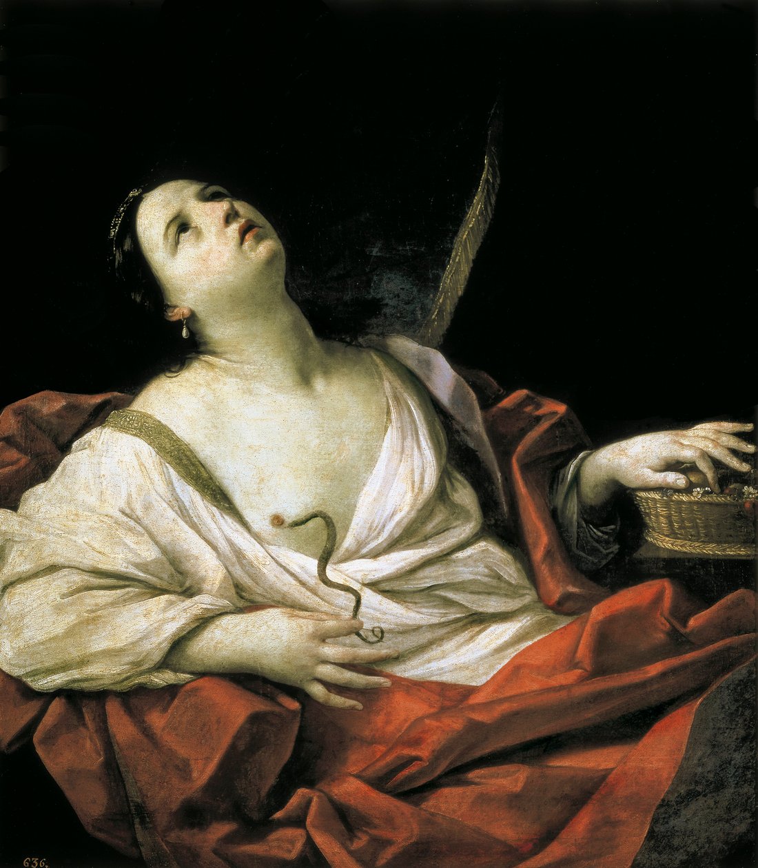 "Cleopatra" c. 1635 (olie på lærred) af Guido Reni
