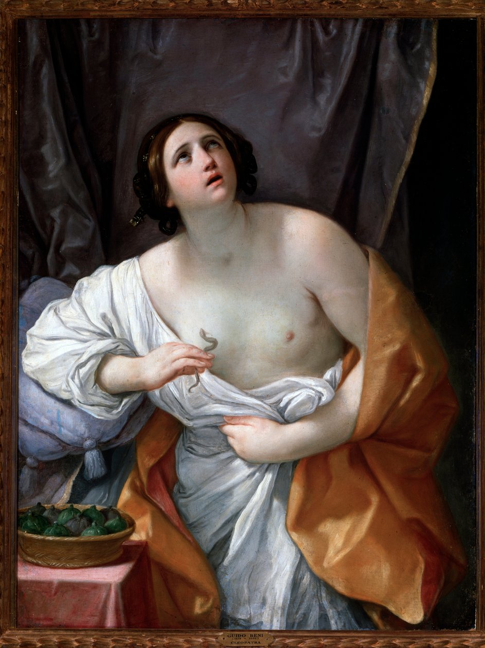 Cleopatras selvmord - olie på lærred af Guido Reni