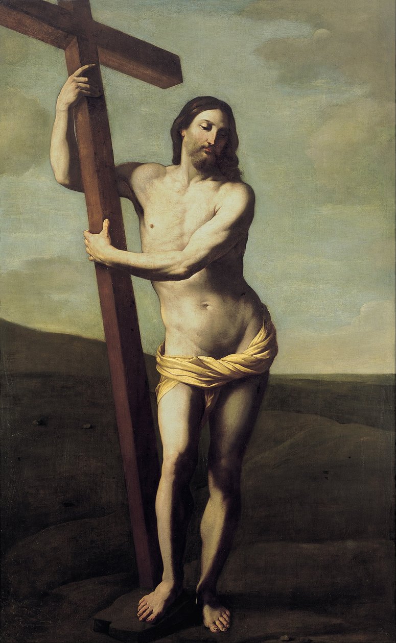 Den opstandne Kristus omfavnet af korset af Guido Reni