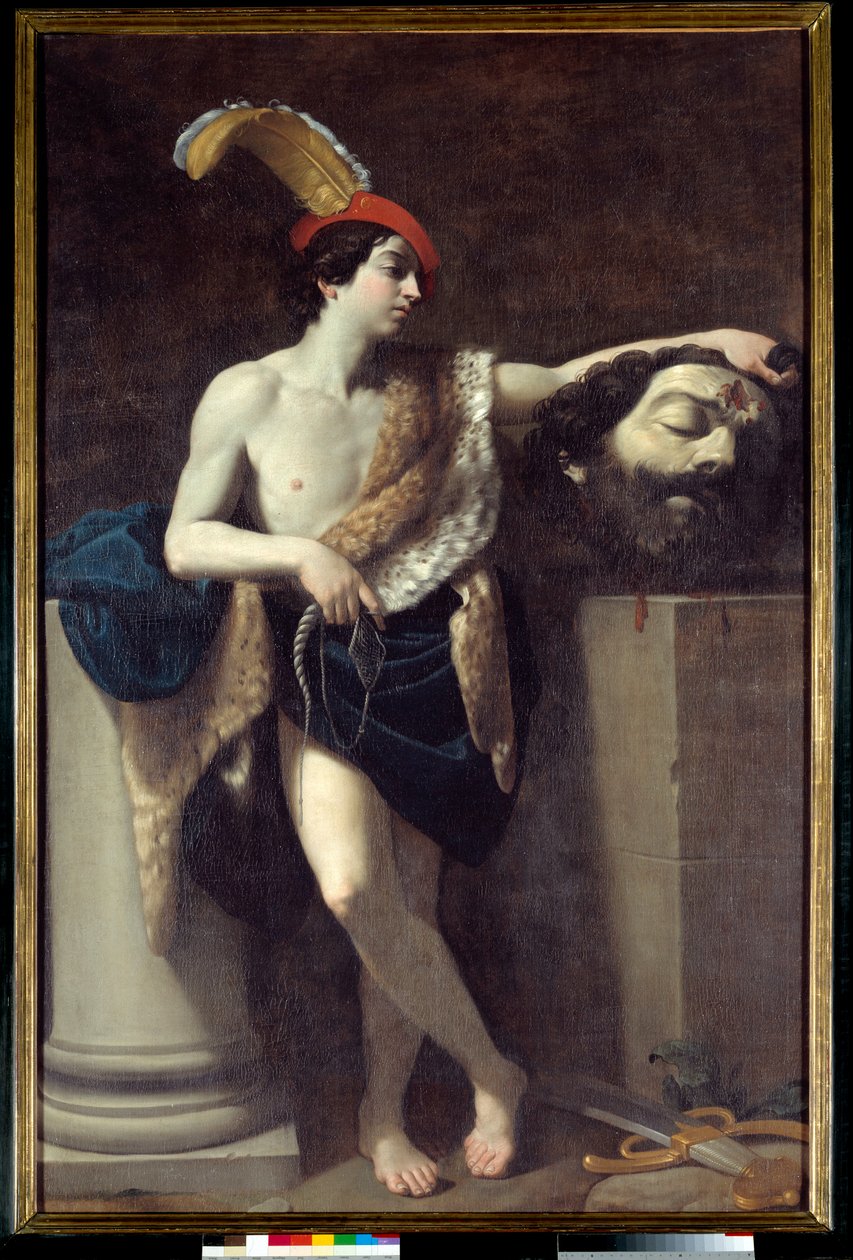 David holder Goliats hoved Maleri af Guido Reni dit le Guide (1575-1642) 1606 Søn. 2,37x1,37 m af Guido Reni