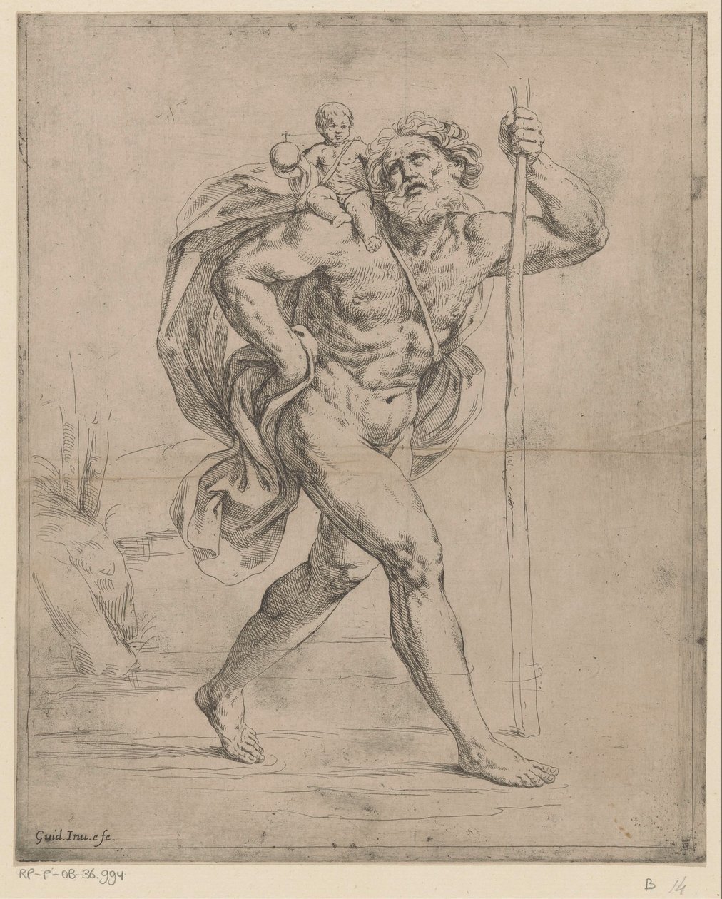 Sankt Christopher af Guido Reni