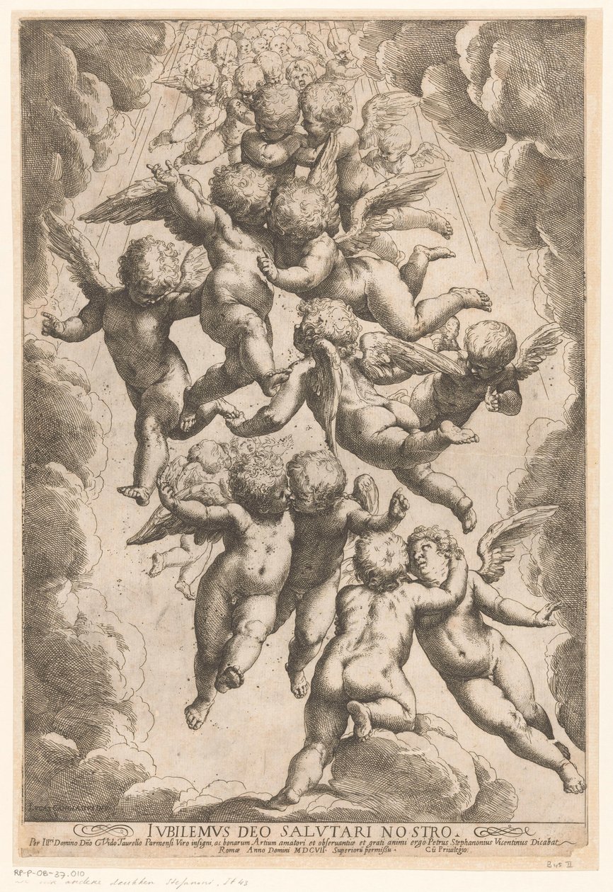 Engelen i herlighed Lad os glæde os over Gud, vor Frelser (titel på objekt) af Guido Reni