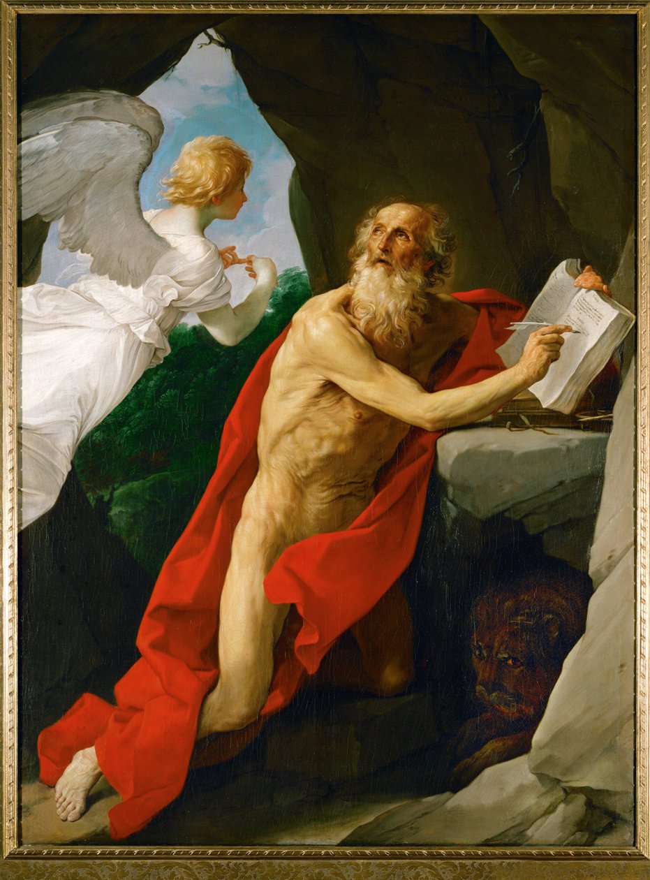 Sankt Hieronymus (olie på lærred) af Guido Reni