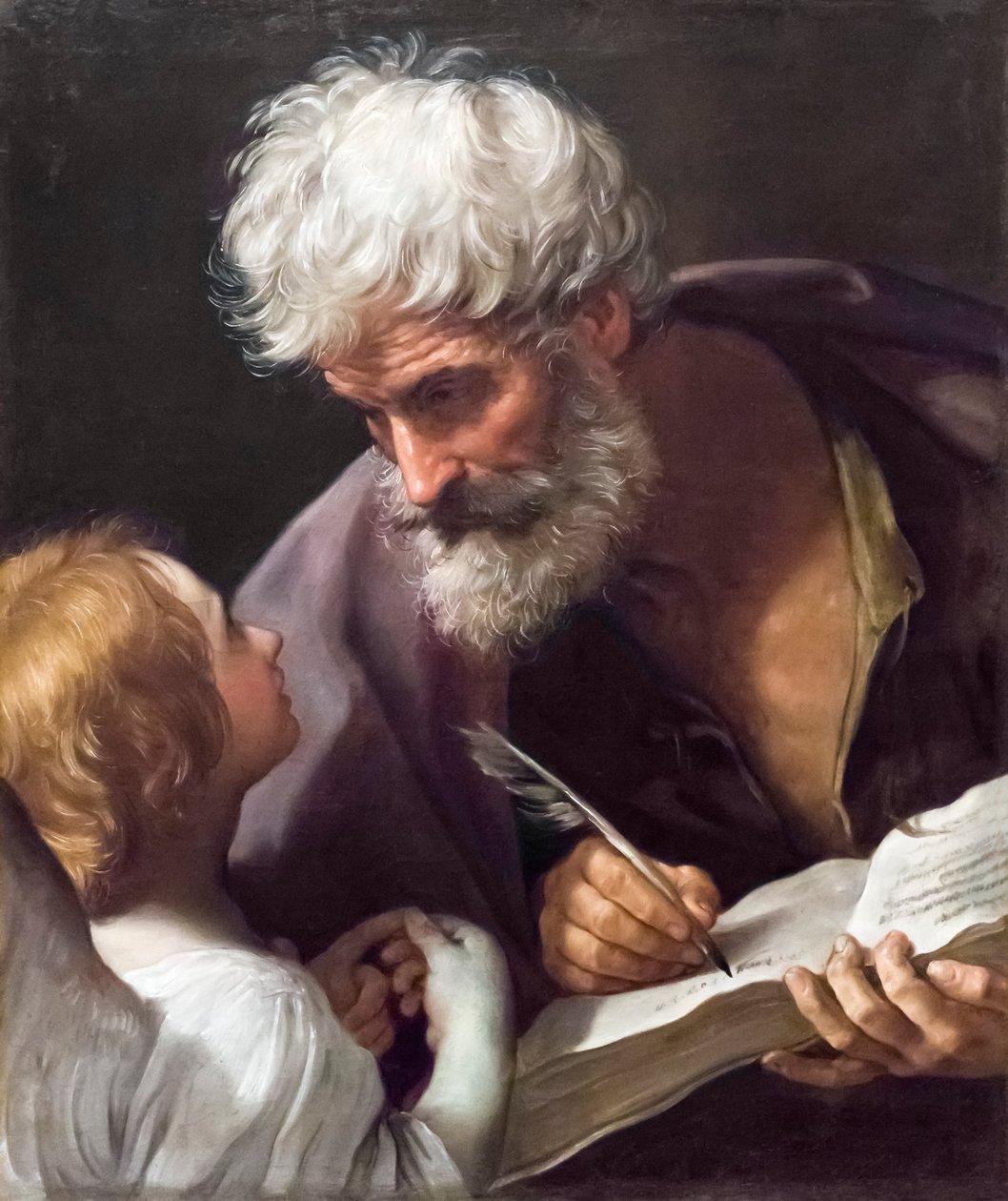 Sankt Matthæus Evangelisten af Guido Reni