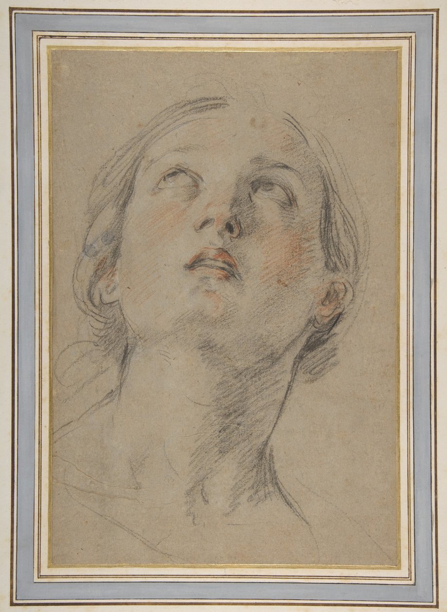 En kvindes hoved, der ser op (Judith) af Guido Reni