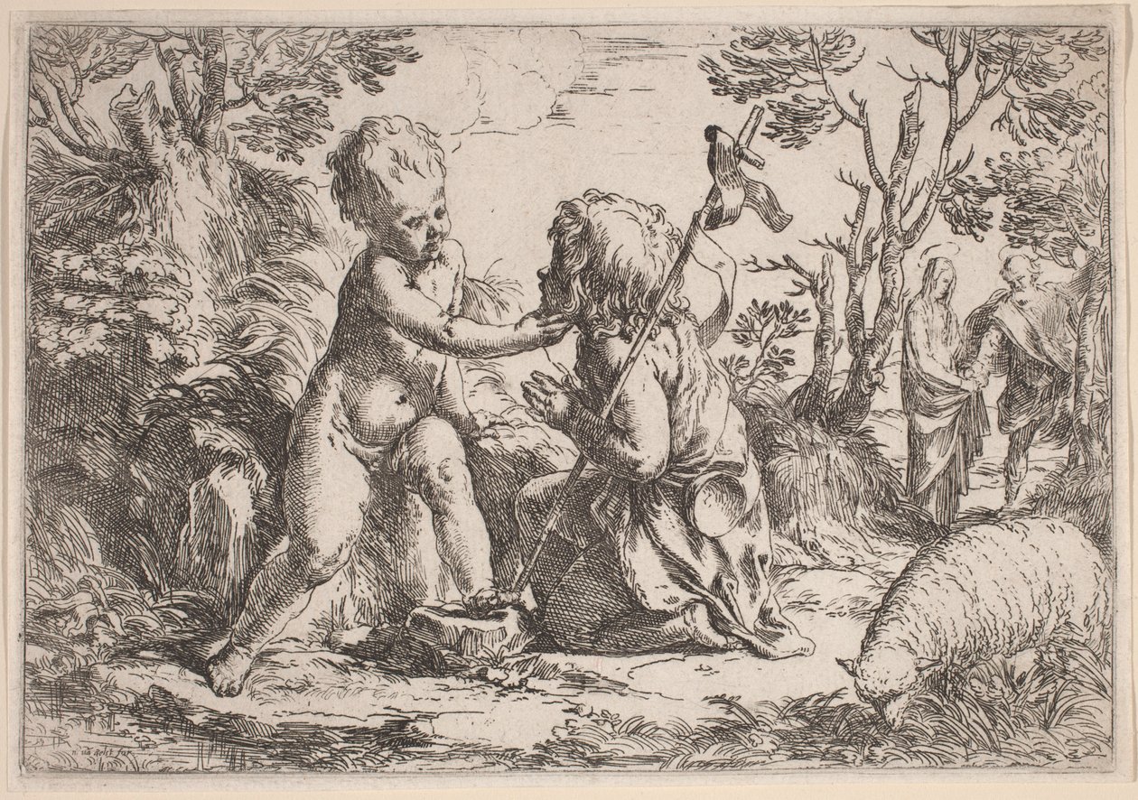 Jesusbarnet og Sankt Johannes af Guido Reni