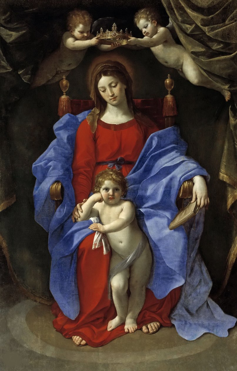 Jomfruen og barnet tronede, 1625. af Guido Reni