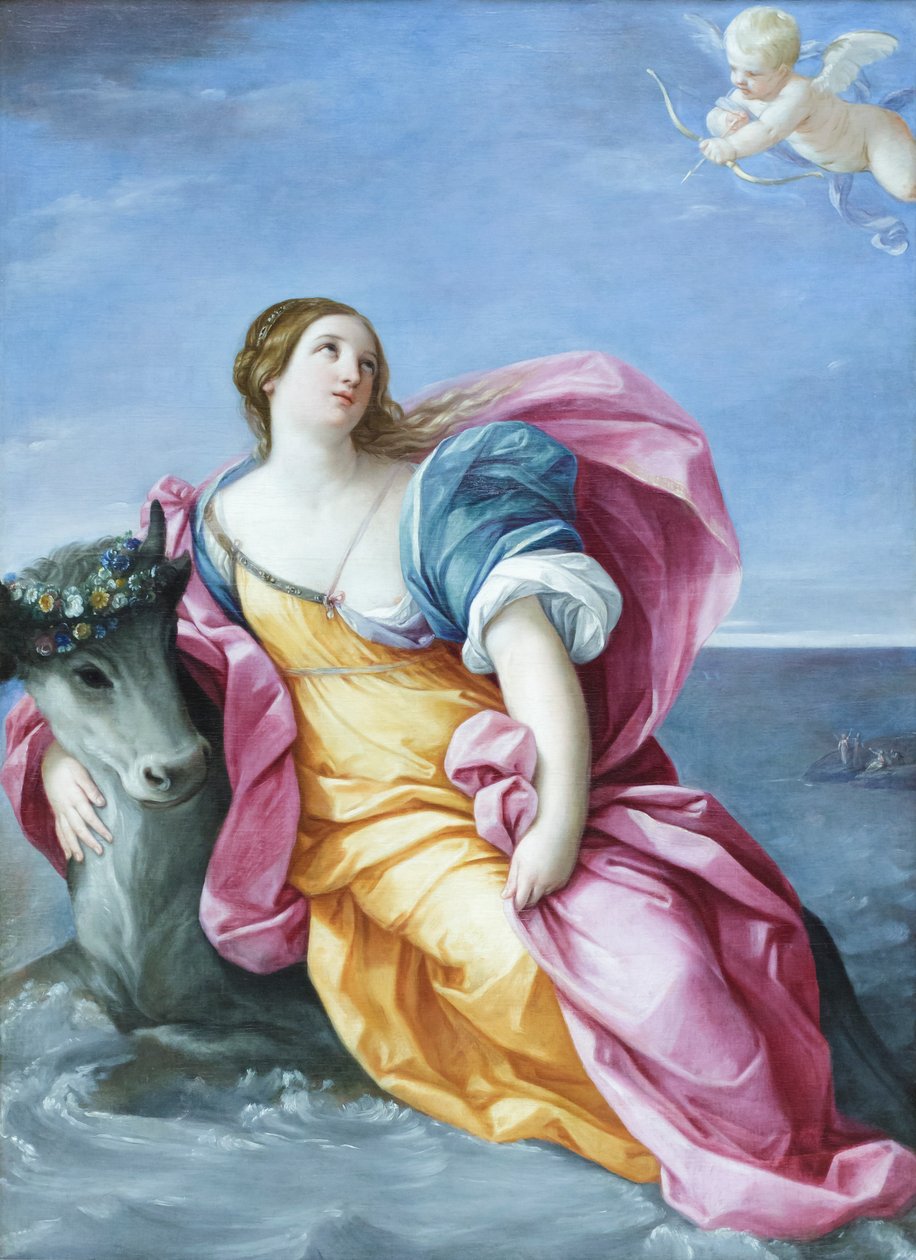 Voldtægten af Europa, ca. 1637-39 (olie på lærred) af Guido Reni