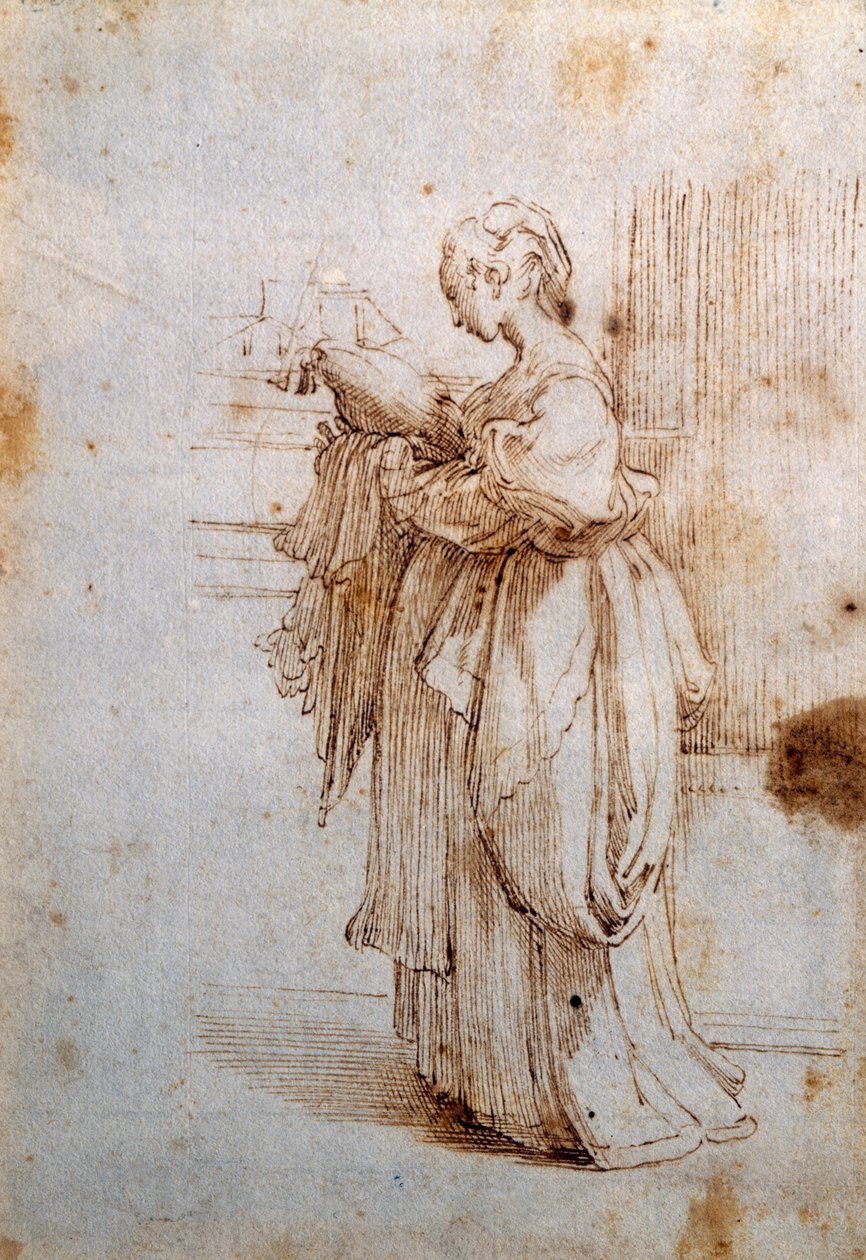 Kvinde med pude af Guido Reni