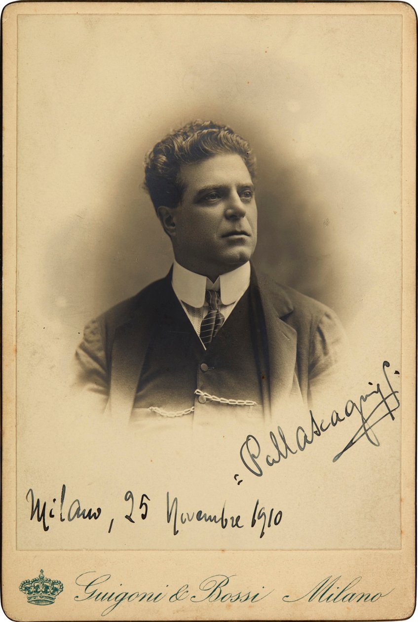 Portræt af komponisten Pietro Mascagni 1863-1945, 1910. af Guigoni and Bossi.