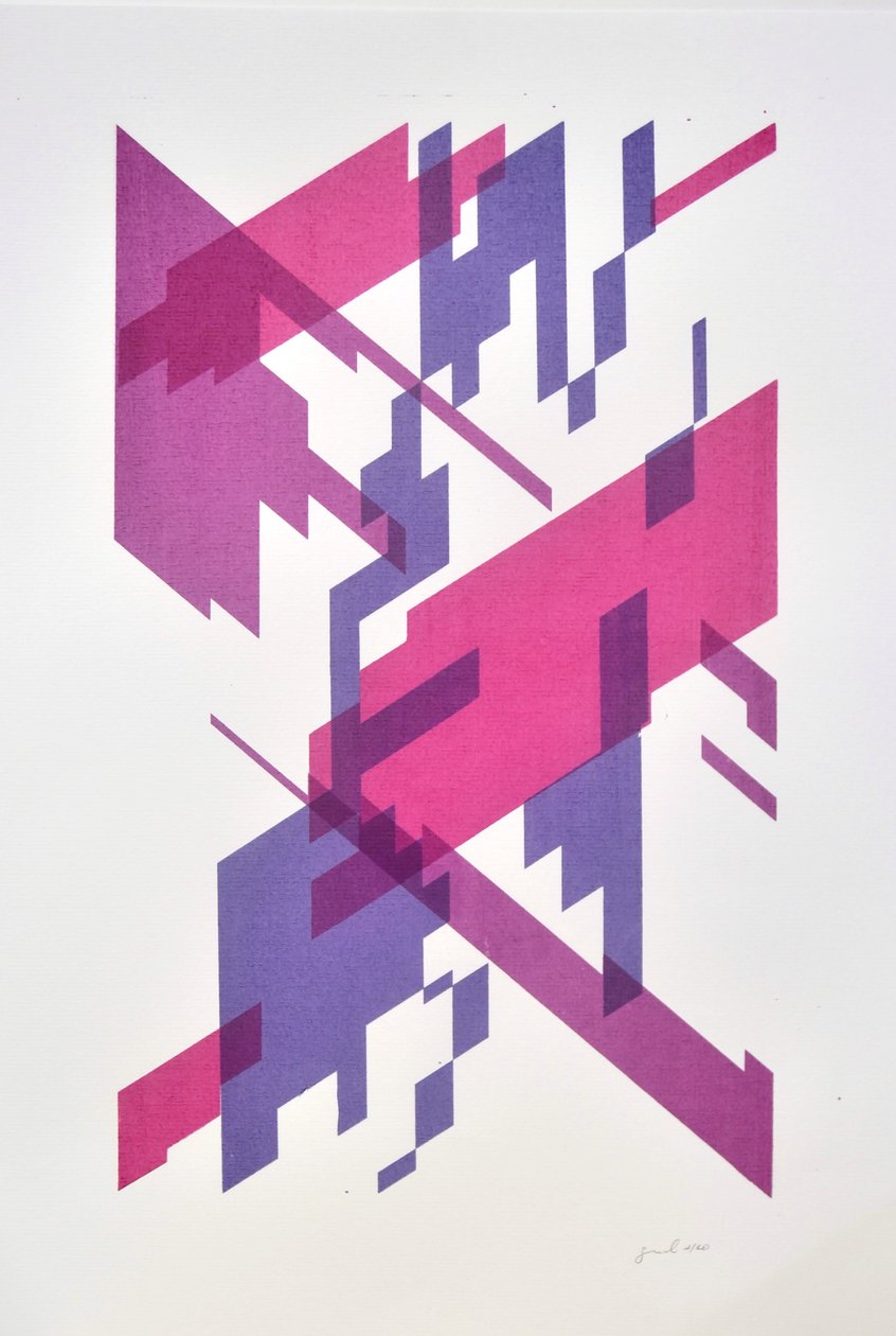 Deconstruction N°13, 2014 (blæk på papir) af Guilherme Pontes