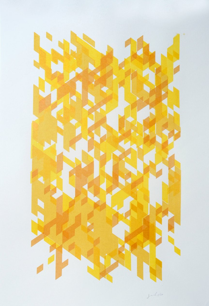 Deconstruction N°14, 2014 (blæk på papir) af Guilherme Pontes