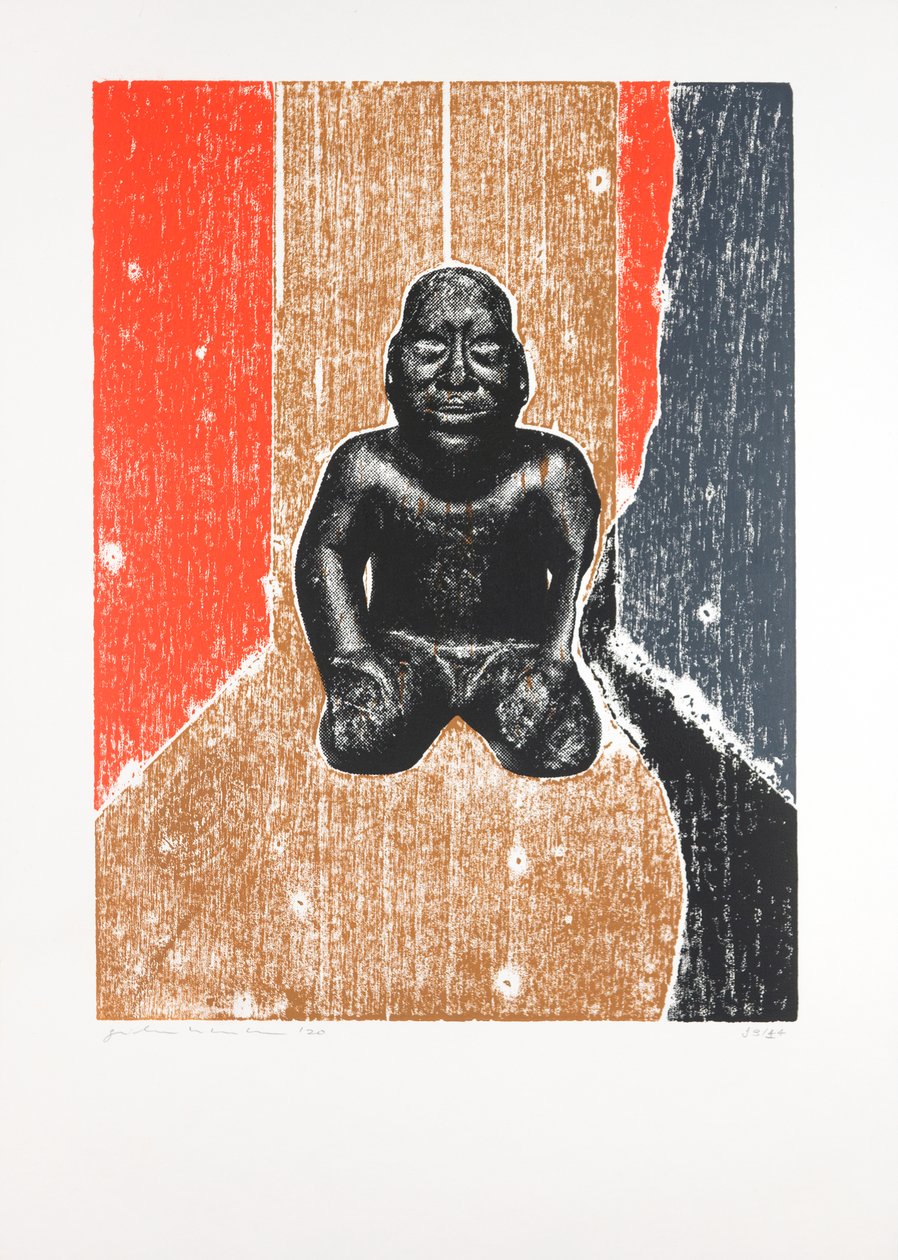 Invisible Room nº10, 2019 (træsnit og silketryk) af Guilherme Pontes