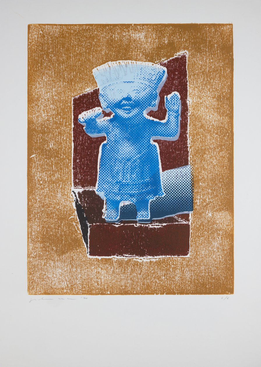 Invisible Room nr. 4, 2019 (træsnit og silketryk) af Guilherme Pontes