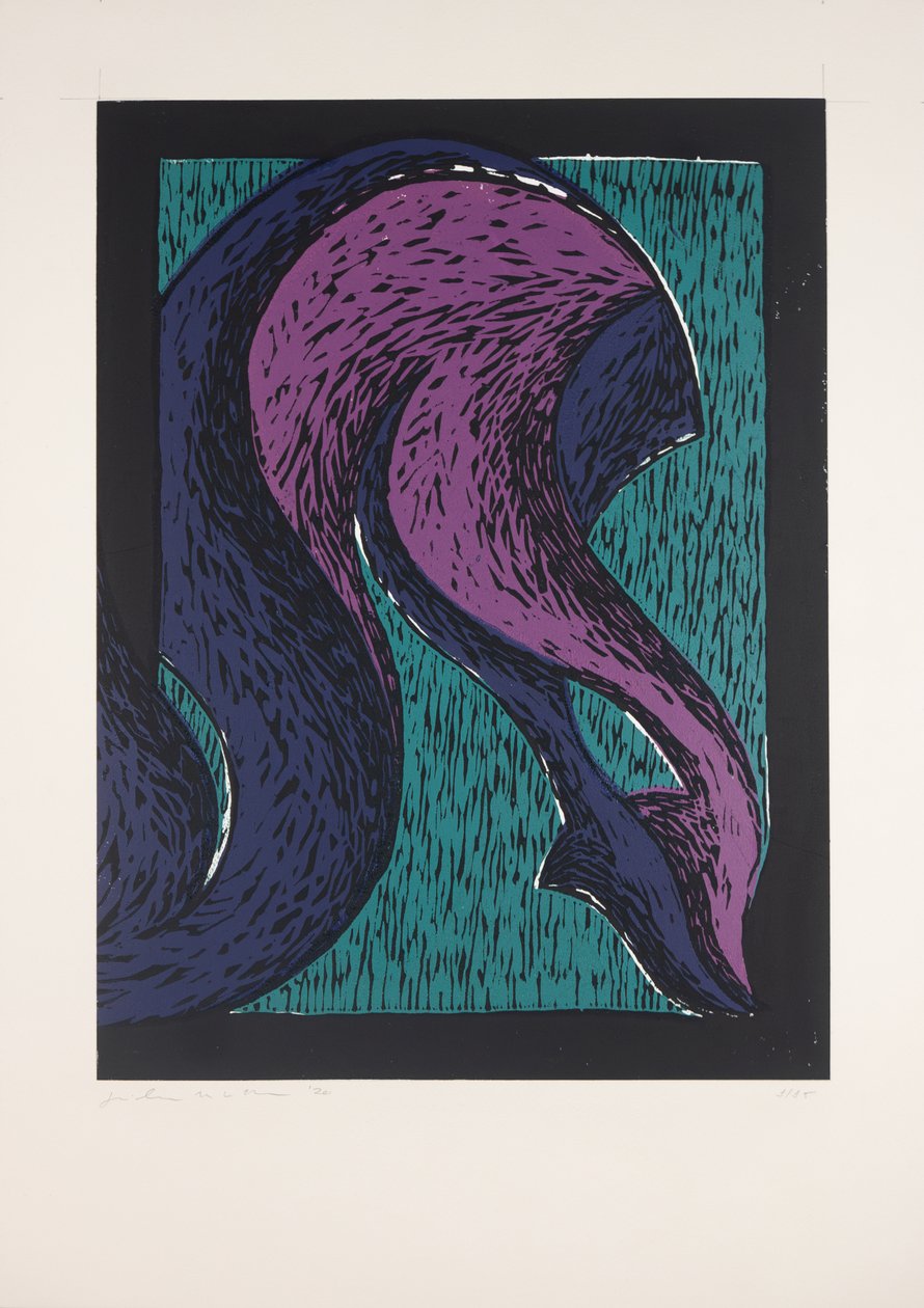 Lege Crossed Nº2, 2019 (linocut) af Guilherme Pontes