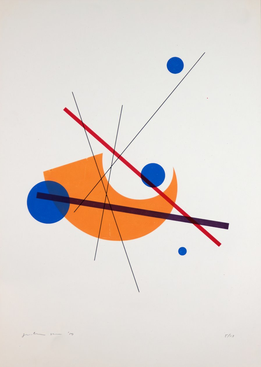 Bevægelse nr. 3, 2019 (silketryk) af Guilherme Pontes
