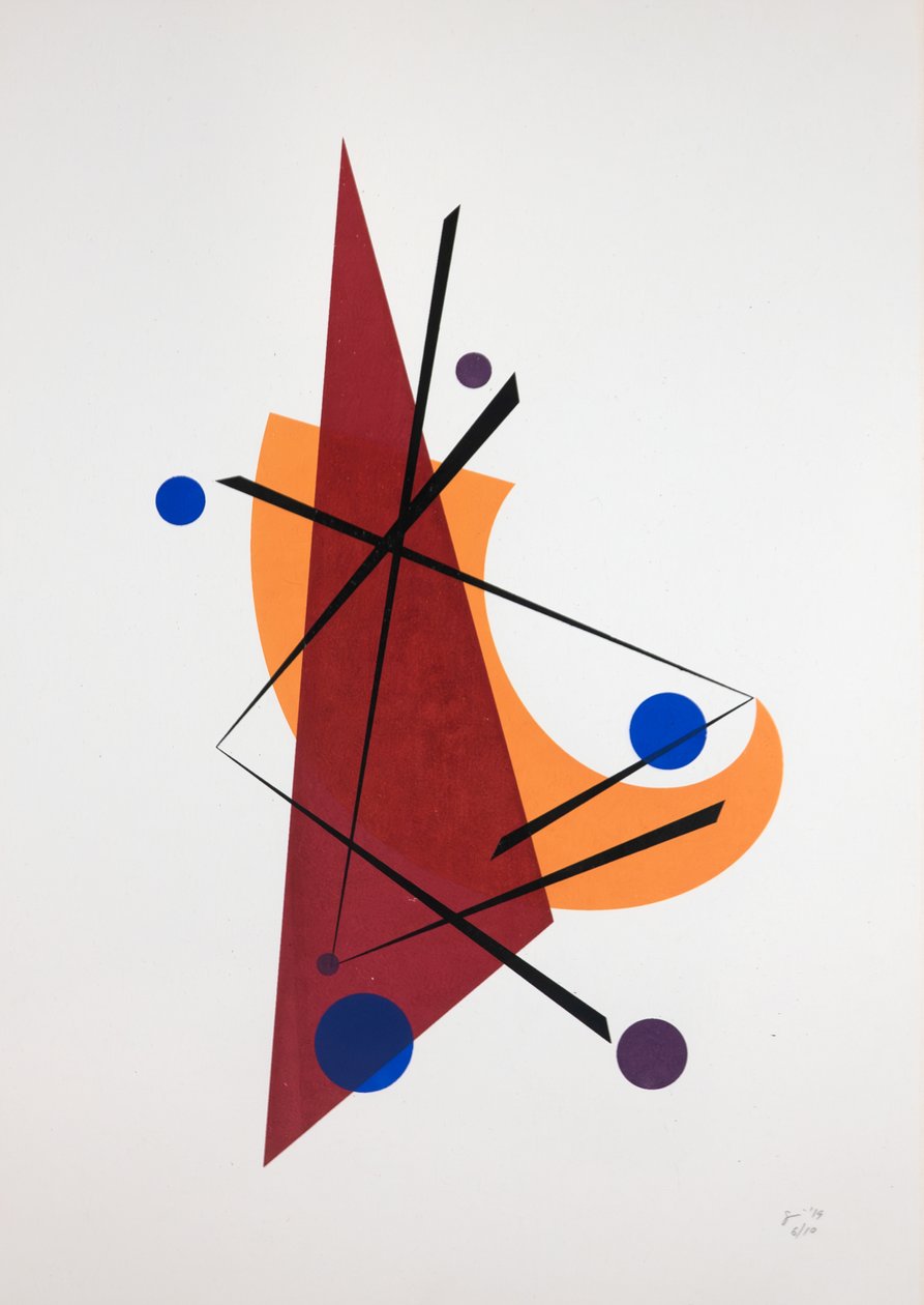 Bevægelse nr. 5, 2019 (silketryk) af Guilherme Pontes