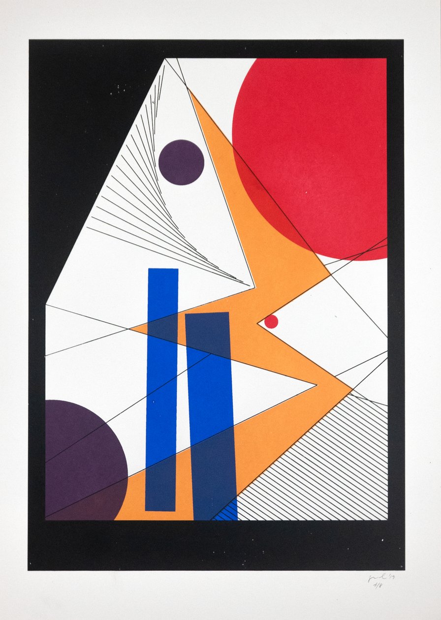 bevægelse nr. 6, 2019 (silketryk) af Guilherme Pontes