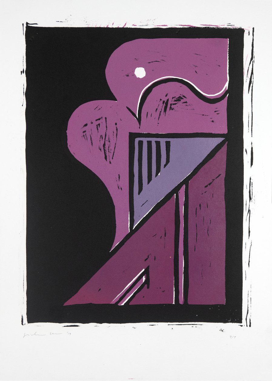 Portræt af en ballerina nr. 2, 2019 (linosnit) af Guilherme Pontes