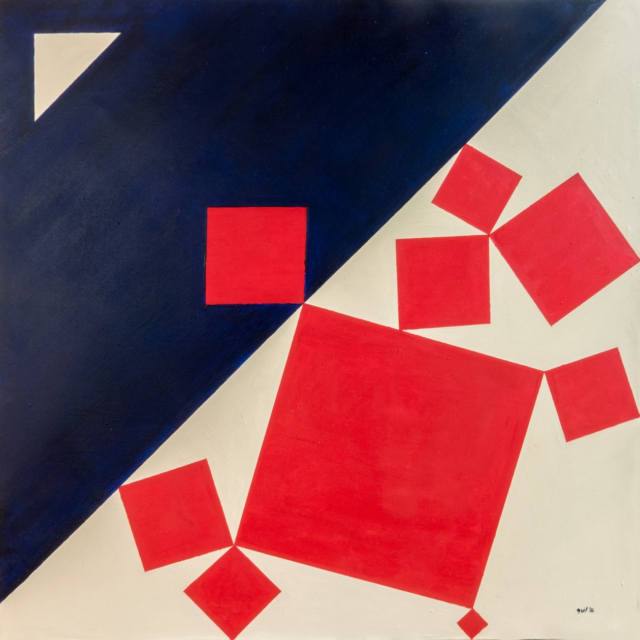 Suprematisten Bachus og Ariadne efter Tizian, 2016 (olie på lærred) af Guilherme Pontes