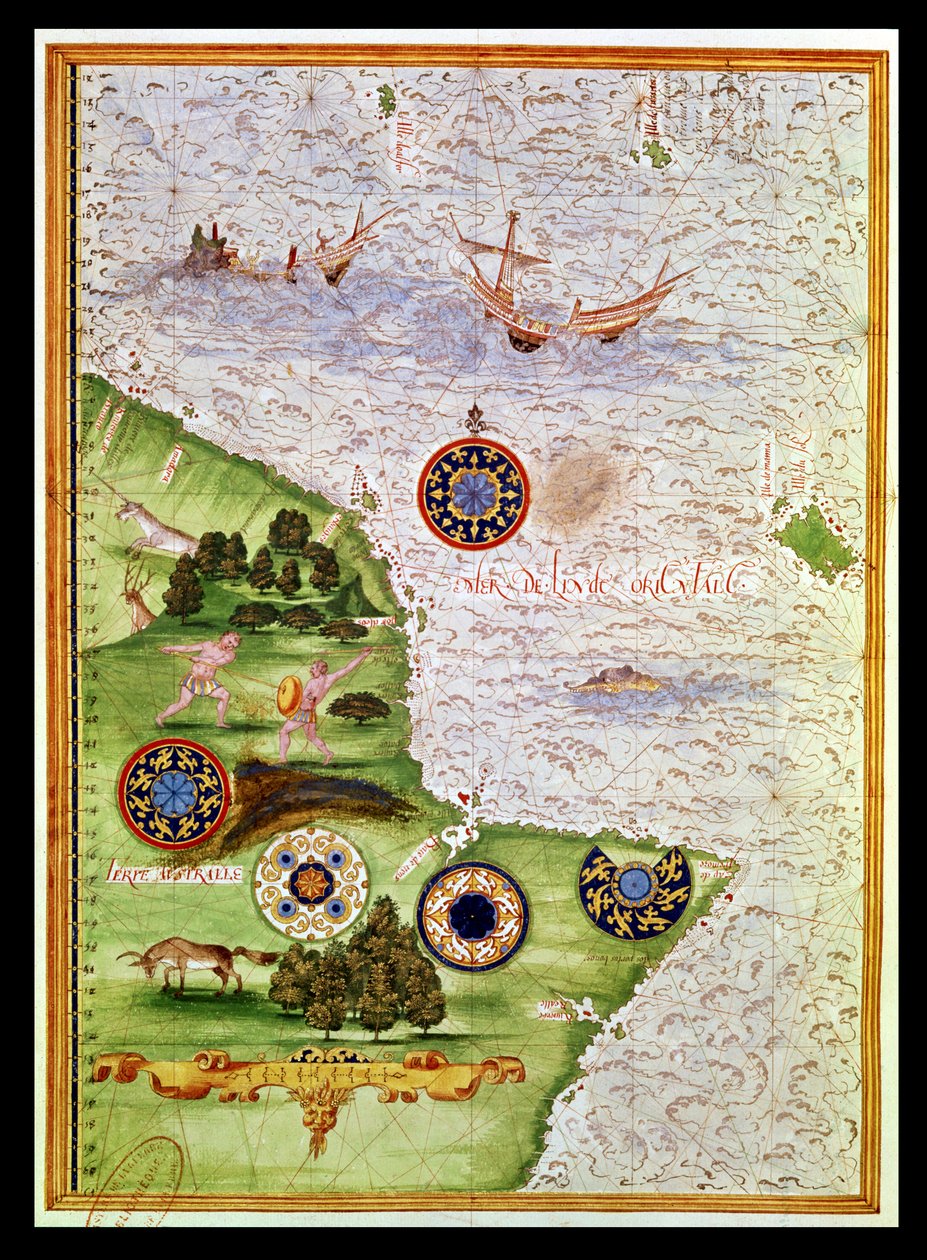 Fol.41v Kort over Australien, fra 