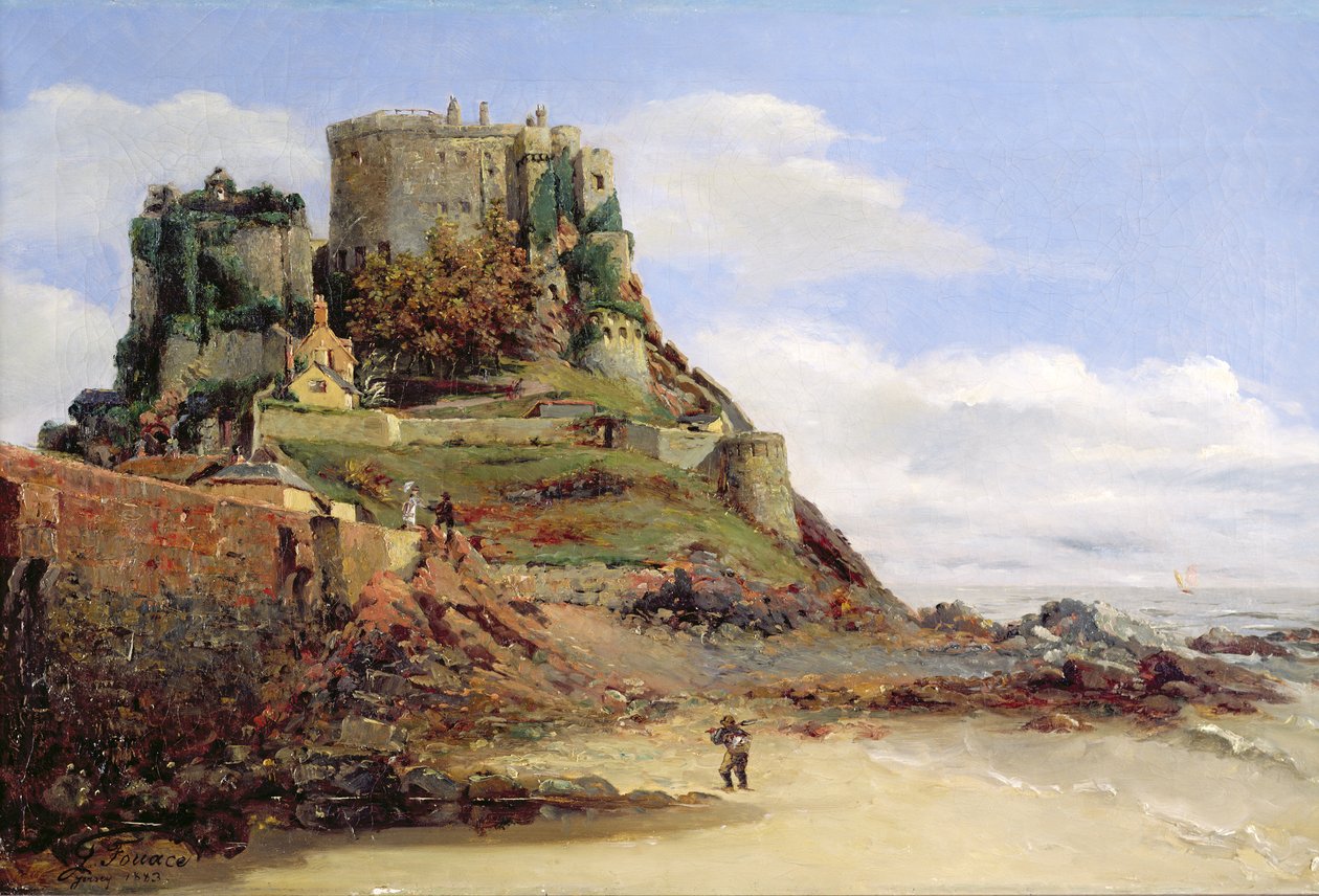 Udsigt over Jersey, 1883 af Guillaume Romain Fouace
