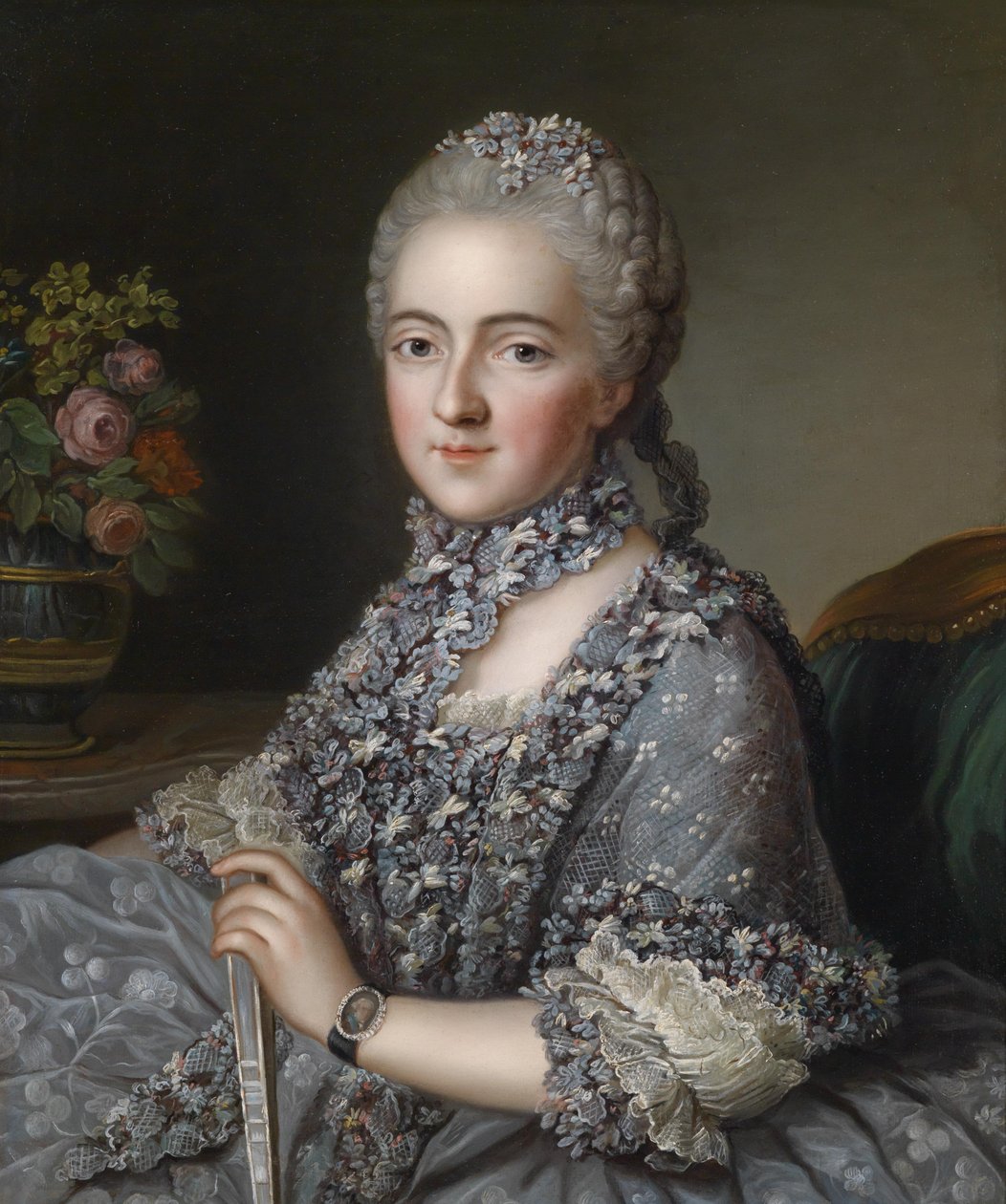 Portræt af en dame af Guillaume Voiriot