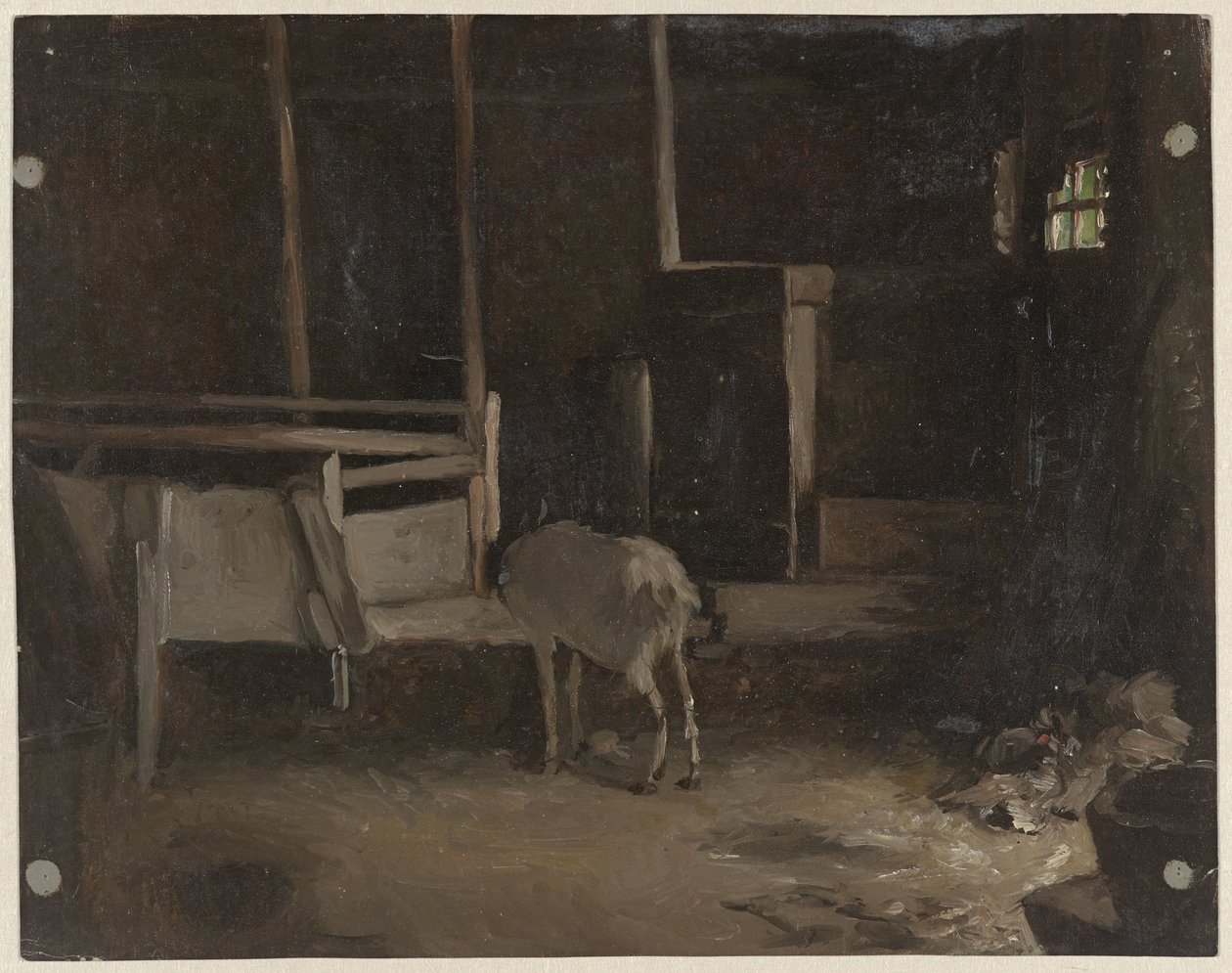 Barn i en stald af Guillaume Anne van der Brugghen