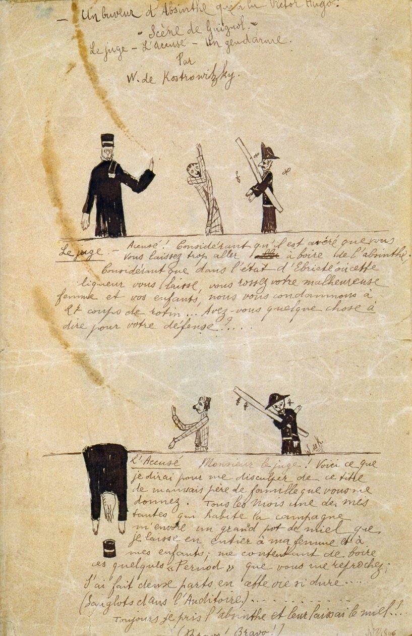 AbsintheVictor Hugo, c1895-1900. af Guillaume Apollinaire