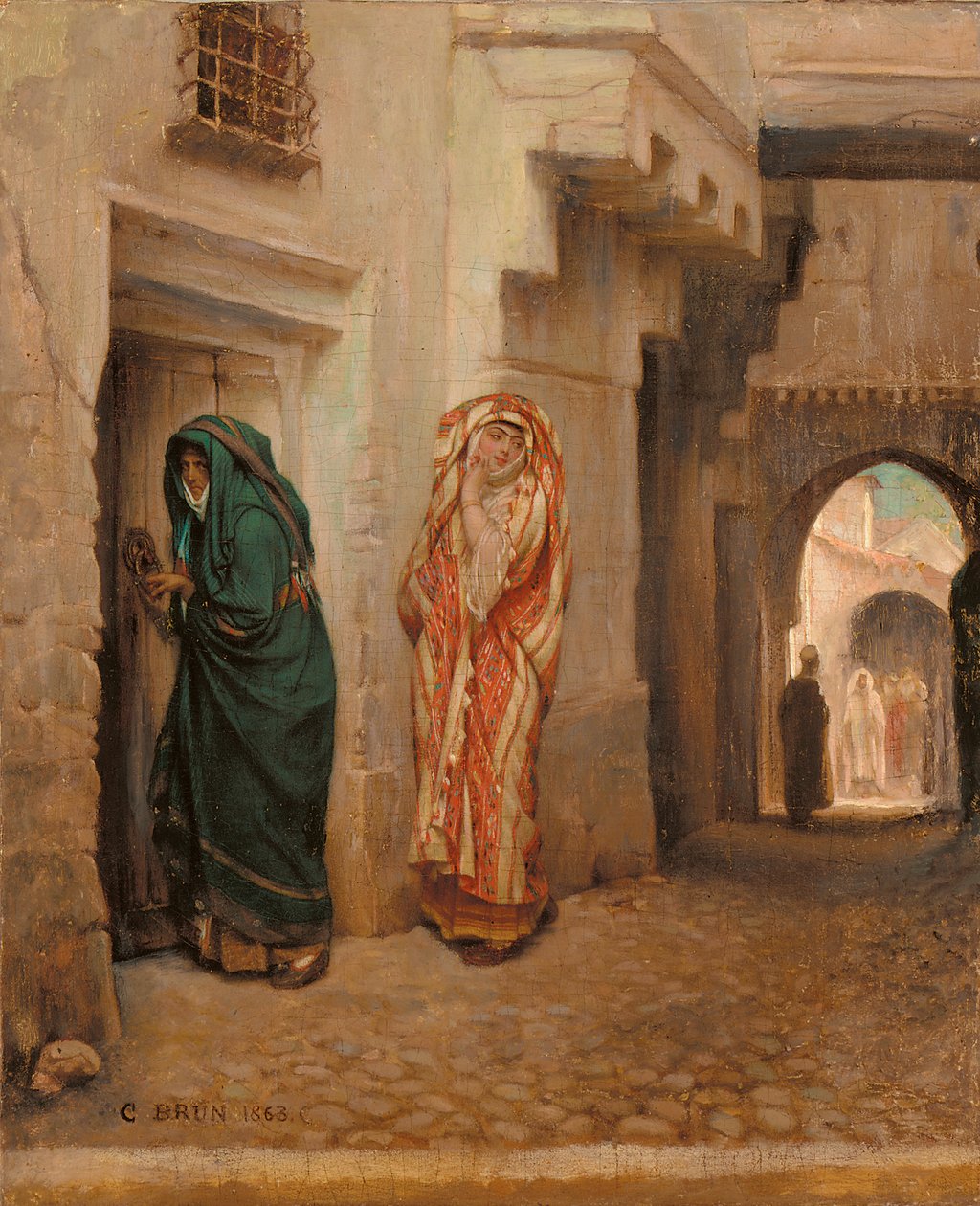 Et hemmeligt møde, 1863 af Guillaume Charles Brun