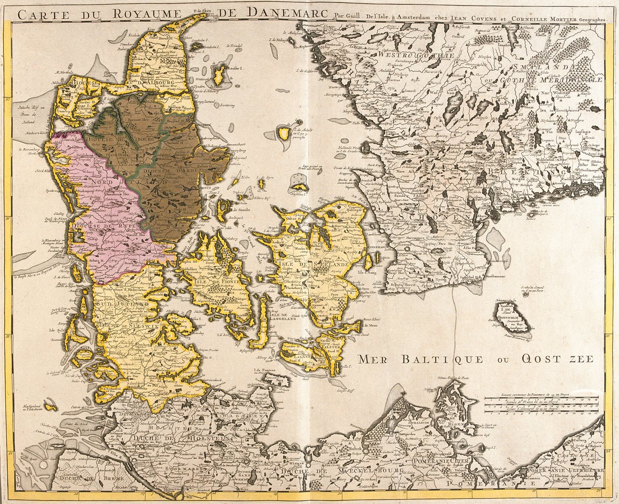 Danmark af Guillaume Delisle
