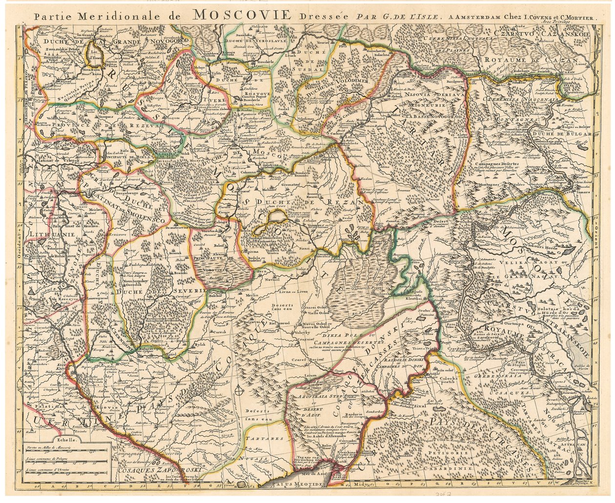 Kort over Muscovy par Delisle (De L