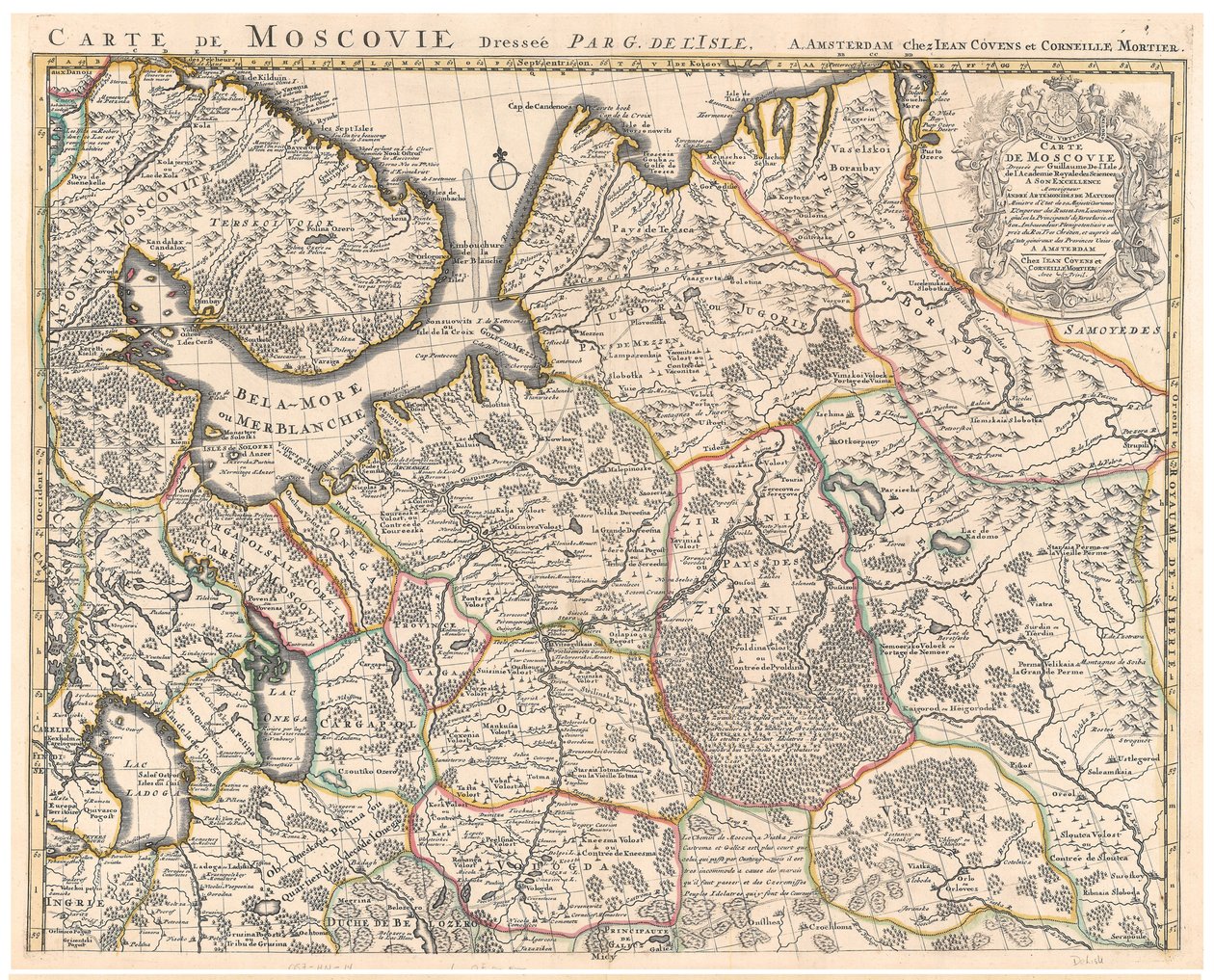 Kort over Muscovy par Delisle (De L