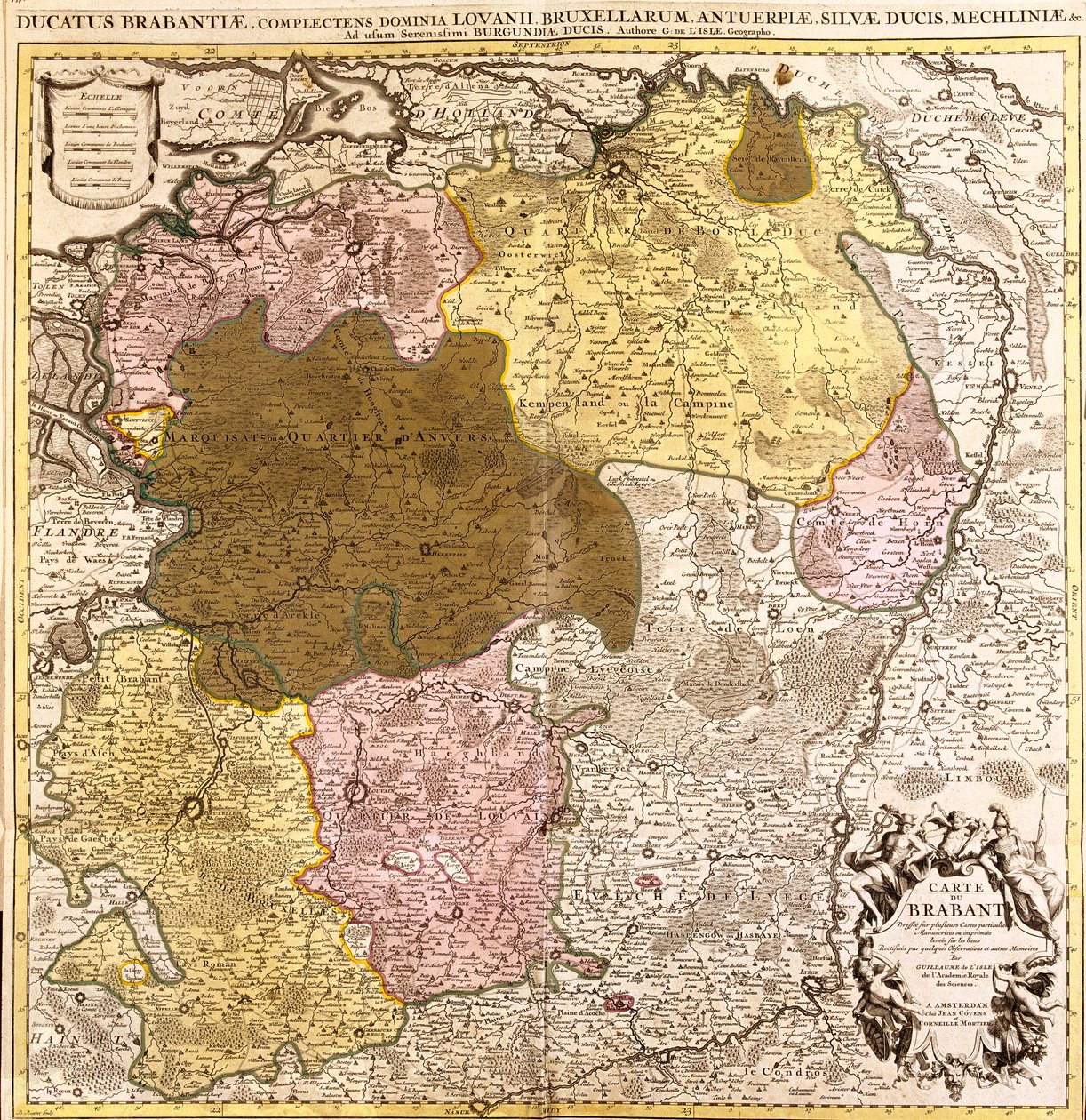 Nord-Brabant, Limburg, den flamske region, Vallonien, Holland, Belgien af Guillaume Delisle