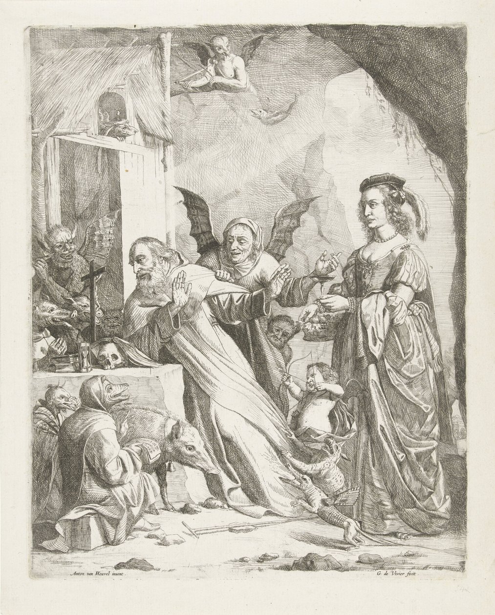 Sankt Anthonys fristelse af Guillaume Duvivier