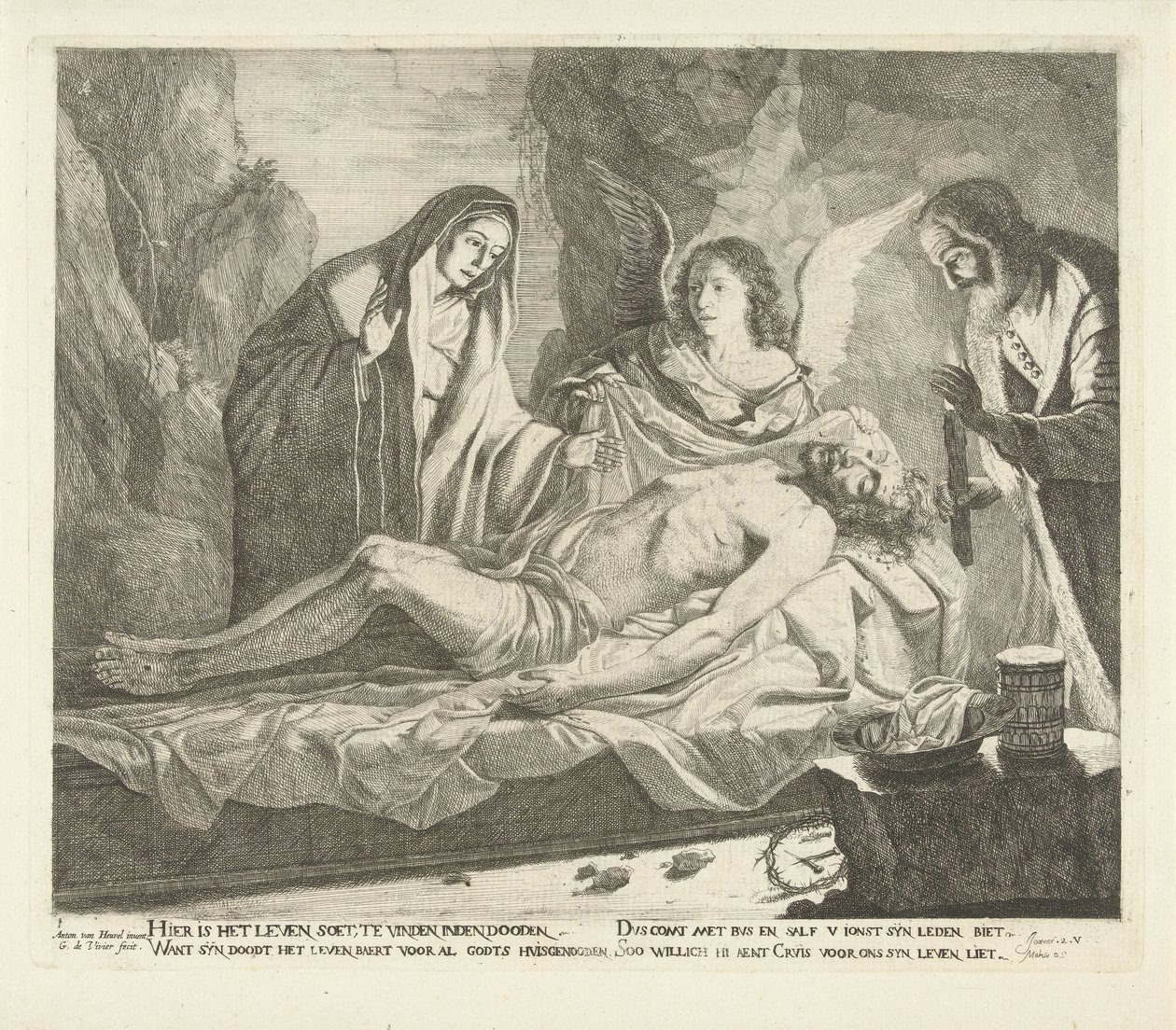 Kristi begravelse af Guillaume Duvivier