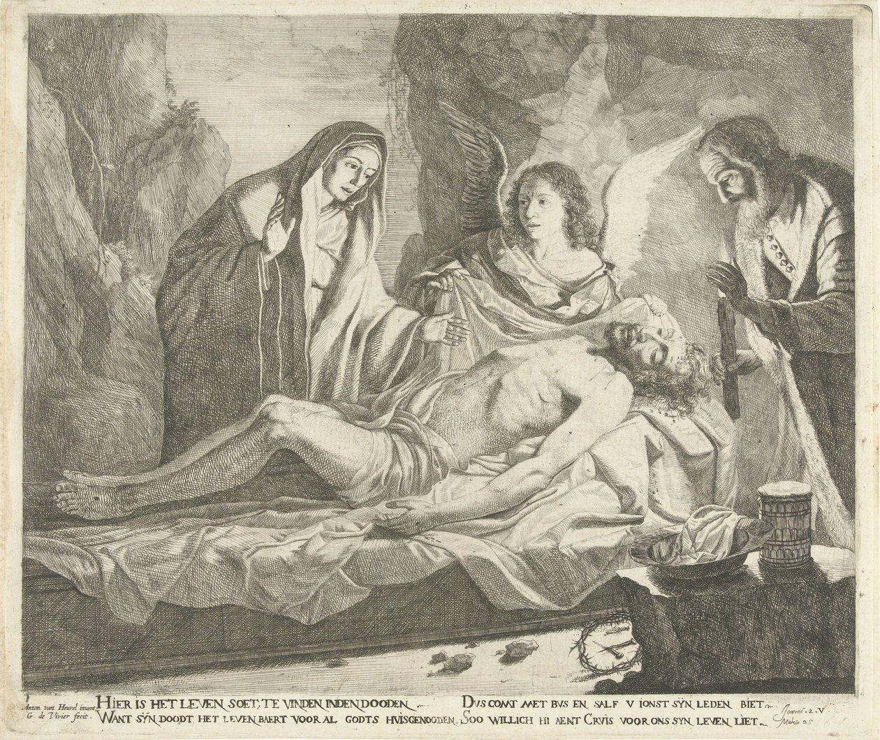 Kristi begravelse af Guillaume Duvivier